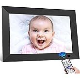 AILRINNI Cornice Digitale 10 Pollici - HD Schermo Cornice Foto Digitale con Telecomando, Foto/Musica/Video del lettore, Calen