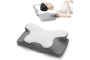 Bbwell Nackkudde, Memory Foam-Kudde, Ergonomisk Kudde, Ortopedisk Kudde, Lämplig För Sidosovare, Rygg- Och Magsovare, Lindrar Axelsmärta,60 * 34 * 13/10cm