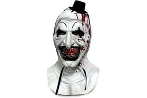 SINSEN Adult Terrifier Art the Clown Mask Scary the Killer Clown Joker Mask Halloween Cosplay Full Head Costume Props