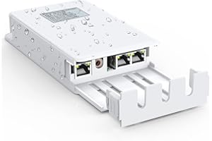 VIMIN Extensor Gigabit PoE de 2 Puertos para Exteriores, Repetidor PoE de 1 Entrada y 2 Salidas con 1000 Mbps, IEEE802.3af/at, IP65, Extensión Adicional de 100 m de Potencia y Transmisión de Datos