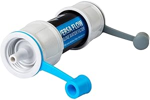 HydroBlu Versa Flow Light-Weight Water Filter System - Hollow Fiber Inline or Straw Filter for Survivor and Emergency Filtration