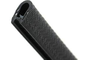 SMI-Kantenschutzprofil KS1-4S-M für 1-4mm PVC mit Stahleinlage Schwarz matt selbstklemmend ohne Kleber - Kantenschutz, Kederprofil, Kantenprofil, Kantenschutzleiste für Autotüren, Bleche (3 m)