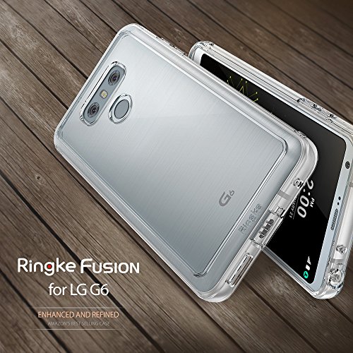 Ringke Funda LG G6   G6 Plus  Fusion  Protector de TPU con Parte Posterior Transparente de PC  Protecci  n contra ca  das  Carcasa Protectora biselada - Transparente Clear