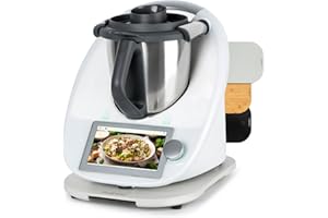 PUERSI Tabla Deslizante para Thermomix TM6/TM5, 2ª Generación, Base para Thermomix con Ruedas, Soporte para Bimby (Blanco Nieve)