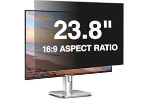 Pozlle 23,8 Zoll Monitor Blickschutzfolie 16:9 Seitenverhältnis, Anti Blaulichtfilter, Anti Glare Folie, Blickschutzfilter für 23.8" Bildschirme, Abnehmbare Sichtschutzfolie für Computermonitore