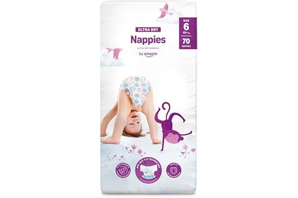 Amazon Ultra Dry Nappies Size 6 70 Count