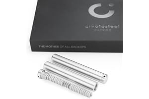 Cryptosteel Capsule Duo – Backup Fisico Ignifugo per Frasi di Recupero – 2 Capsule in Acciaio Inossidabile – Compatibile con Ledger, Blockstream, BitBox02 – Set Completo