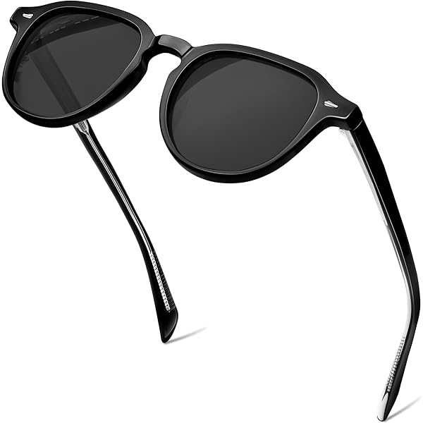 YAMEIZE Gepolariseerde zonnebril voor dames, rond, retro, klassiek, vintage, cirkel, met UV400-bescherming, zonnebril voor autorijden, hardlopen, vissen, bruin-bruin, Small