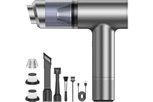 Quilted Northern Handstaubsauger, 15000Pa Akku Handstaubsauger USB-C Wiederaufladbarer, Mini Staubsauger mit Bürstenlosem Motor, Handstaubsauger Kabelloser Nass und Trocken für Auto und Küche