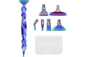 Cosswe Kit di accessori per diamond painting 5D, set di penne per pittura con diamanti fai da te, 6 stili, testine di ricambio per penne per diamond painting 5D e accessori
