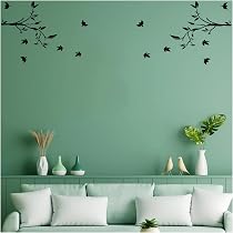 Kayra Decor Stencil for Wall Painting - Bird Tree Branch Design ...