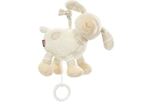 Fehn Spieluhr Baby Einschlafhilfe Schaf - Kuscheltier mit sanfter Einschlafhilfe Melodie Guten Abend, gut´ Nacht - Babyspielzeug für Unterwegs und Zuhause - Musikspielzeug für Babys und Kleinkinder