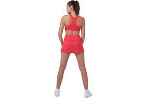 Sportkind Mädchen & Damen Tennis, Hockey, Golf, Padel, Basic Skort, Rock mit Innenhose, atmungsaktiv, UV-Schutz