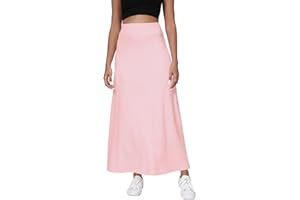 EXCHIC Femmes Confort Épaissie A Ligne Taille Haute Maxi Jupe Élastique Ceinture Tricotées Longues Jupes