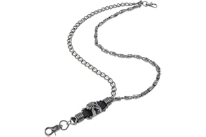 UESDU Cadena Pantalón Hombre, Llavero Negro Gótico, Doble Capa, para Vaqueros, Cartera, Moda Hip Hop, Cadenas para Hombres y Mujeres