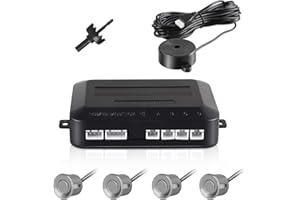 Sensori Parcheggio Auto Aolead Parcheggio Posteriore Kit 4 Sensori Radar con Suono di Allarme - Argento…