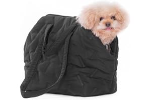 A 4 Pet Hundetasche für Hunde Katzen,Waschbar Welpentasche mit Reißverschluss,Tragetasche für kleinen und mittleren Hund, Welpen, M: 35x22x30 cm, Schwarz