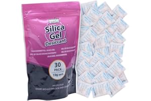ANSIO 10 Gram Silica Gel Desiccant Sachets Moisture Absorbers - Pack of 30