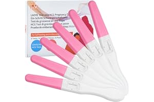 LAOYE Test di Gravidanza 6 Pezzi 10 MIU/ML Test Precoce in ONESTEP Rilevamento Precoce del Test HCG, Accuratezza della Striscia Reattiva HCG Oltre il 99%, Pregnancy Test Risultato in 5 Minuti Rilevazione