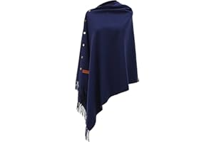 BOER Scarfs for Women - Winter Long Soft Warm Ladies Scarf Button Knitted Shawl Wool Style Spinning Tassel Shawl Stole Scarves for Women Uk