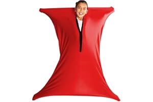 SZSMART Calzini sensoriali per bambini, 119,4 x 68,6 cm, elasticizzati, per alleviare lo stress, per bambini con autismo, ansia (rosso, M/114-137 cm)