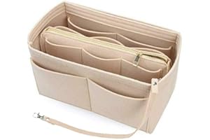 AUSUKY Felt Purse Handbag Organizer Insert - Multi Pocket Storage Women's Key Cosmetic Supplies Storage Case