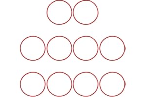 PATIKIL O-Ring Silicone 72mm OD 66mm ID 3mm Larghezza, 10 Pezzi Anelli per Rubinetti Guarnizione Metrica VMQ Ricambio per Riparazione Valvole Compressore Idraulico, Rosso