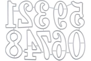 JaneYi Metal Cutting Dies Numbers 0-9 Embossing Stencil Template Carbon Steel Number Die Cuts for Scrapbook Embossing Album Paper Card Making DIY Birthday Christmas Holiday Party Decor - 1 Set