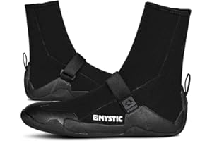 Mystic Watersports - Botas de Neopreno Surf Kitesurf & Windsurfing Star 5mm Punta Redonda - Negro - Unisex