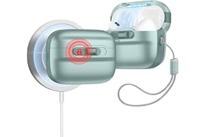 ESR Etui do AirPods Pro 2./1. generacji (2023/2022/2019) z HaloLock, MagSafe Ready, magnetyczna blokada pokrywy (kabel USB-C/Lightn), ochrona przed upadkiem z paskiem do noszenia, seria Pulse, zielone