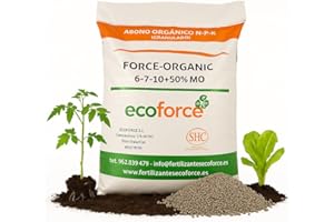 CULTIVERS Abono Pellets Plantas Ecológico 25 kg granulado Universal NPK 6-7-10 con Calcio Micros Materia Orgánica Húmicos para Huerto y Jardín Fertilizante Orgánico Natural para Cultivos (25 kg)