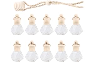 PTJJXA 10 sztuk samochodowych odświeżaczy powietrza, butelki na perfumy, do wielokrotnego napełniania, do samochodu, do domu, biura (C)