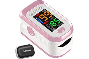 CRFISH Pulse Oximeter, Fingertip Oxygen Saturation, Blood Oxygen Levels Heart Rate Monitor, Results in 8 Seconds, for SpO2 Measurement, with Lanyard, Carrying Bag