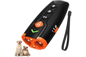 AOZOOM Anti Barking Device with 4 Modes, Ultrasonic Dog Repeller, Rechargeable Dog Barking Deterrent Devices 23ft Range, Humane Dog Behavior Corrector for Indoor Outdoor Use