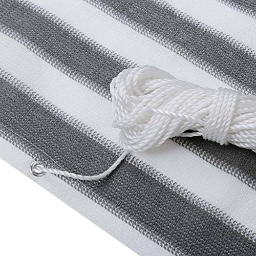 Balkon Sichtschutz verschiedene Modelle – Balkonbespannung Balkonsichtschutz Balkonverkleidung 6 Meter (0,75 x 6,0 Meter, Grau) - 7