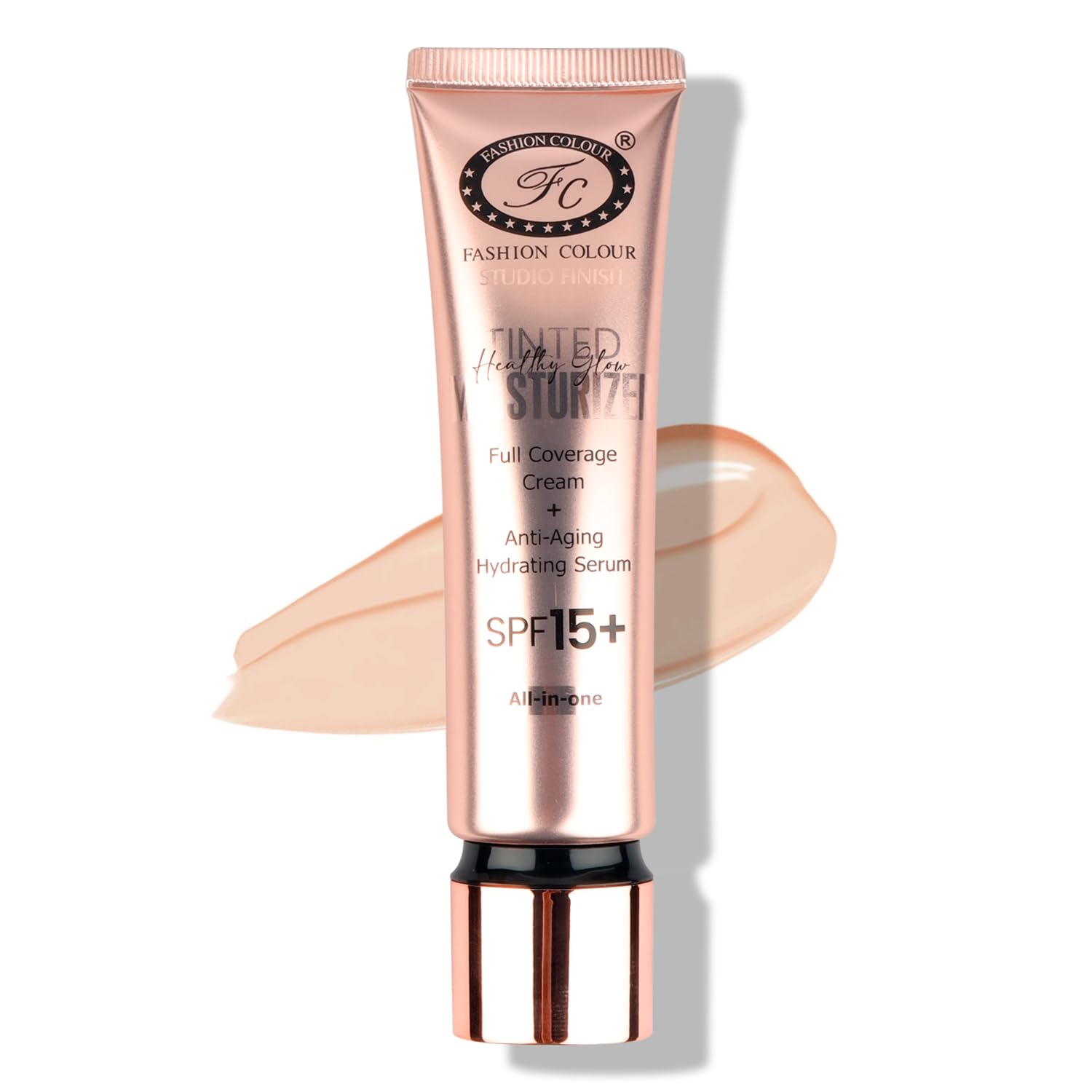 FASHION COLOUR Healthy Glow Tinted Moisturizer | Natural Glow | SPF 15 | Anti-Ageing Properties | Hydrating Serum | Lightweig