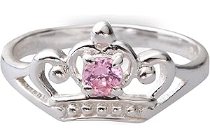 DISNEY STORE Disney Princess - Anillo de plata de ley para niñas, Plata de ley