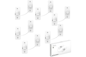 HOMGEN 6 Pack Window Locks Child Safety No Drilling Durable Window Locks for Upvc Strong Self Adhesive Window Safety Restrictor 2 Way Installation Window Security Lock for Home etc -Button Style