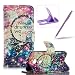 Produktbild Huawei Honor 5X Handyhülle Brieftasche Lederhülle Case,Bookstyle Magnet PU Leder Standfunktion Kompletter Schutz Kartenfach Wallet Cover für Huawei Honor 5X,Herzzer Mode Gute Qualität [Bunte Sternenhimmel Muster] Schutztasche Schutzhülle Handyschale Hülle Flip Case Cover für Huawei Honor 5X + 1 x Frei Lila Handy Halterung Ständer + 1 x Frei Lila Touch Pen Stift Stylus