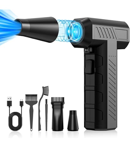 Compressed Air Duster, 130000 RPM Cordless Dust Blower With LED - View #7