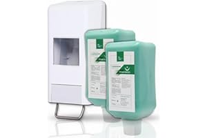 ‎BLANC HYGIENIC Blanc HYGIENIC Softflaschenspender inkl. 2X 2 Liter Vakuumflaschen Titan Basis Handreinigungspaste Viskose