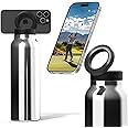 Ringo Insulated Water Bottle - Compatible MagSafe Water Bottle With Phone Holder - Water Bottle With Magnetic Phone Tripod Mount - Hot 12H, Cold 24H, 360° Rotate - Stainless Steel 32oz