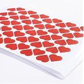 Bimotif Dikey Şerit Kalpli Sticker Seti, 600 Adet