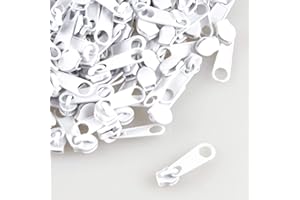 DZXIN Cremalleras, 30 Piezas 3# Cursor Cremallera Cremallera Universal para Bolsas, Pantalones, Chaquetas y Maletas Fácil de Instala (Blanco)