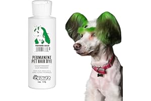 Opawz Permanente Tinte para Pelo de Perro, Profesional Salones Tinte para Pelo de Mascotas, Dura Más de 20 Lavados, Colores Brillantes para Perros y Caballos (Profundo Verde)