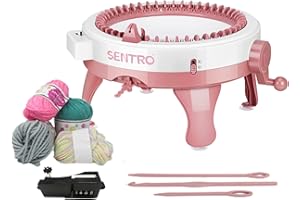 Weigudoc Telaio per Tessitura Intelligente a 48 Aghi, Macchina per Maglieria, Kit di Macchina per Tessitura Rotondo per Adulti e Bambini, per Cappello Sciarpa Coperte Guanti Giocattoli