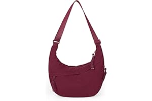 HiTotes Nylon Crescent Bag Dumpling Bag Cross Body Bag for Women Half Moon Bag Hobo Bag Sling Bag Nylon Crossbody Purse Shoulder Bag