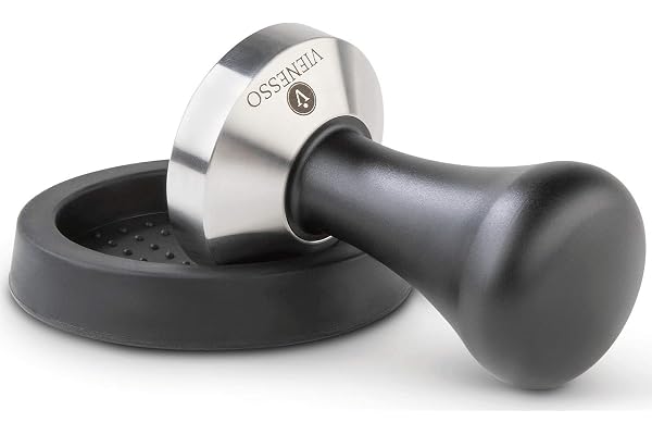 VIENESSO Tamper kit - Timbre Barista en acier inoxydable avec mat inclus