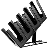 Happyyami Adjustable Cup Holder 4 Compartments Plastic Coffee Cup Organizer Foldable Multifunctional Shelf for Home Bar and C