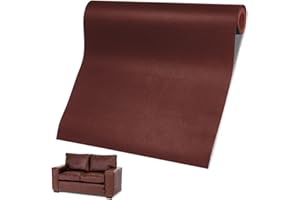 YANJIY Patch de Réparation en Cuir, 60 x 137cm Simili Cuir Autocollant, Rouleau Adhésif pour Canapés, Sièges de Voiture, Sacs à Main, Vestes, Bricolage, Artisanat (Brun)